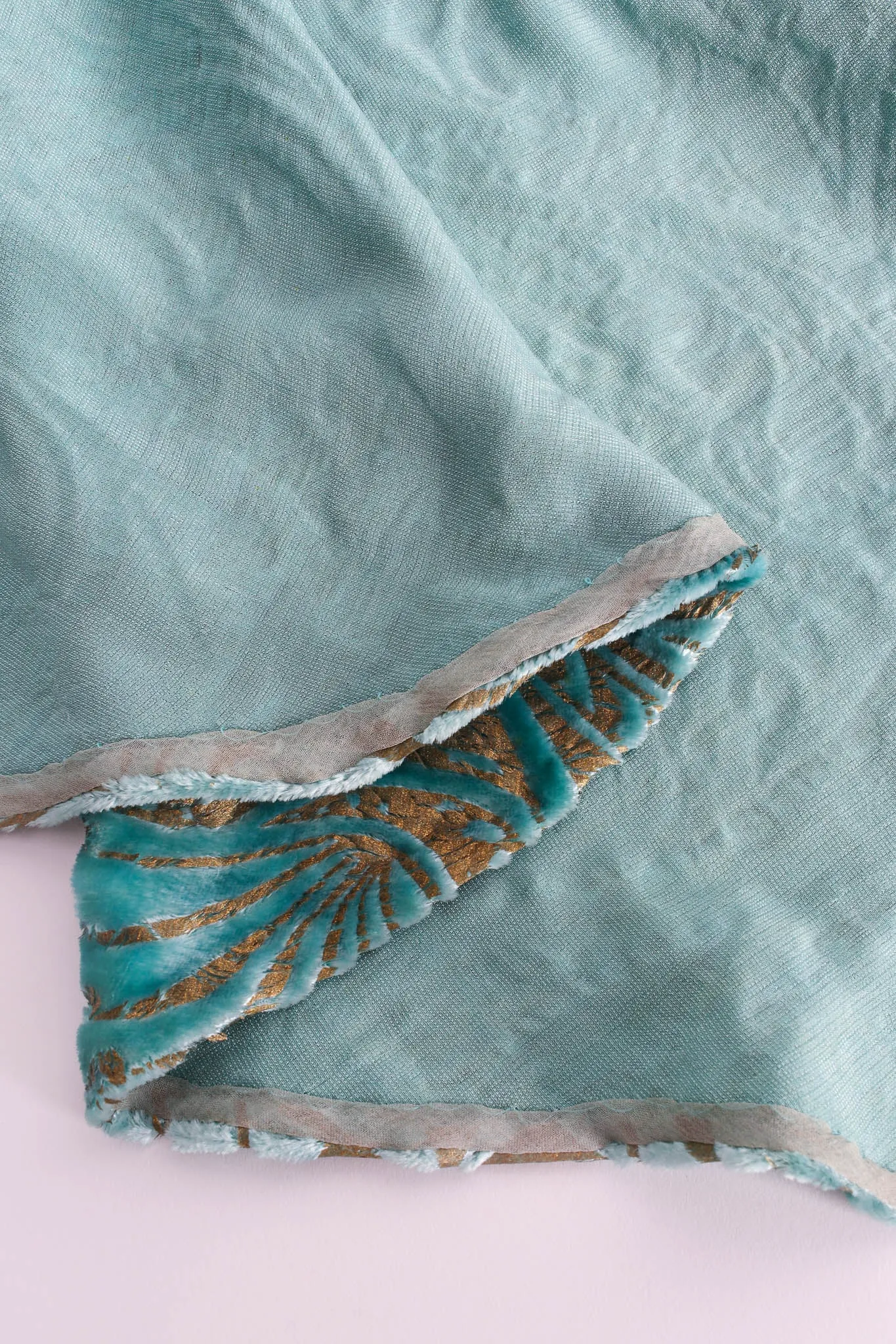 Silk Velvet Pleated Drape Dress