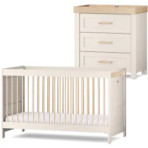 Silver Cross Seville 2 Piece Dresser Room Set in Cashmere Oak