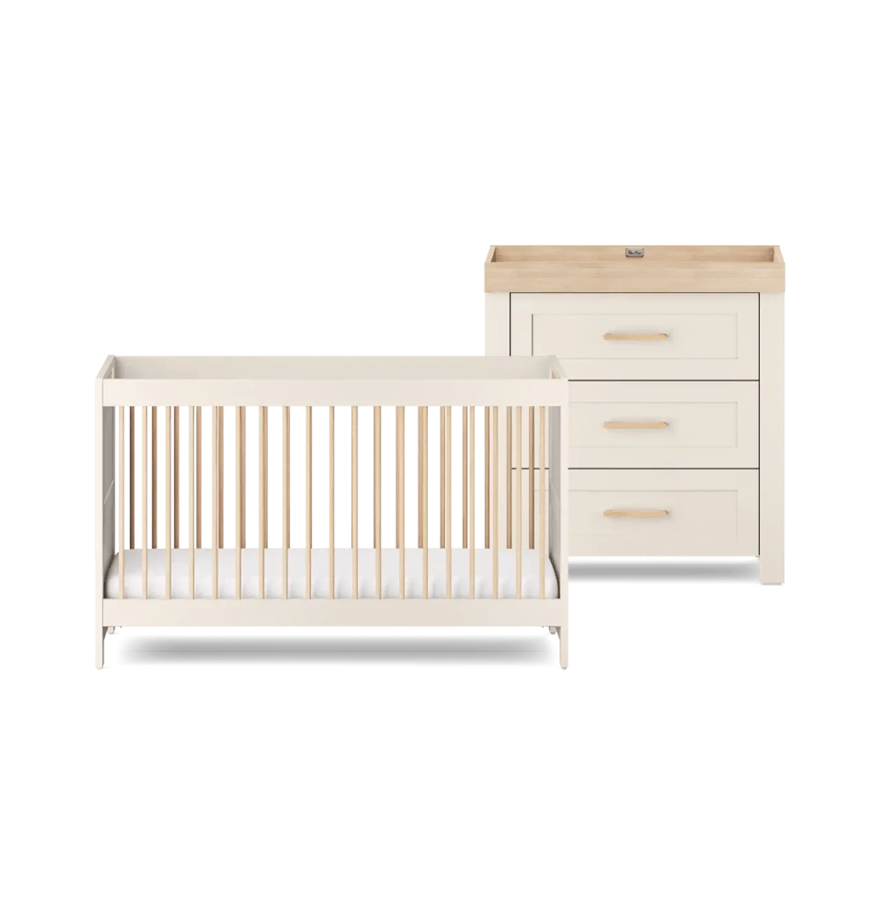 Silver Cross Seville 2 Piece Furniture Set, Dresser & Cot Bed (Collection Only)