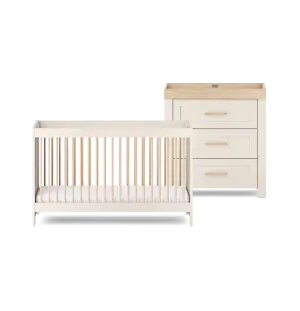 Silver Cross Seville 2 Piece Furniture Set, Dresser & Cot Bed (Collection Only)