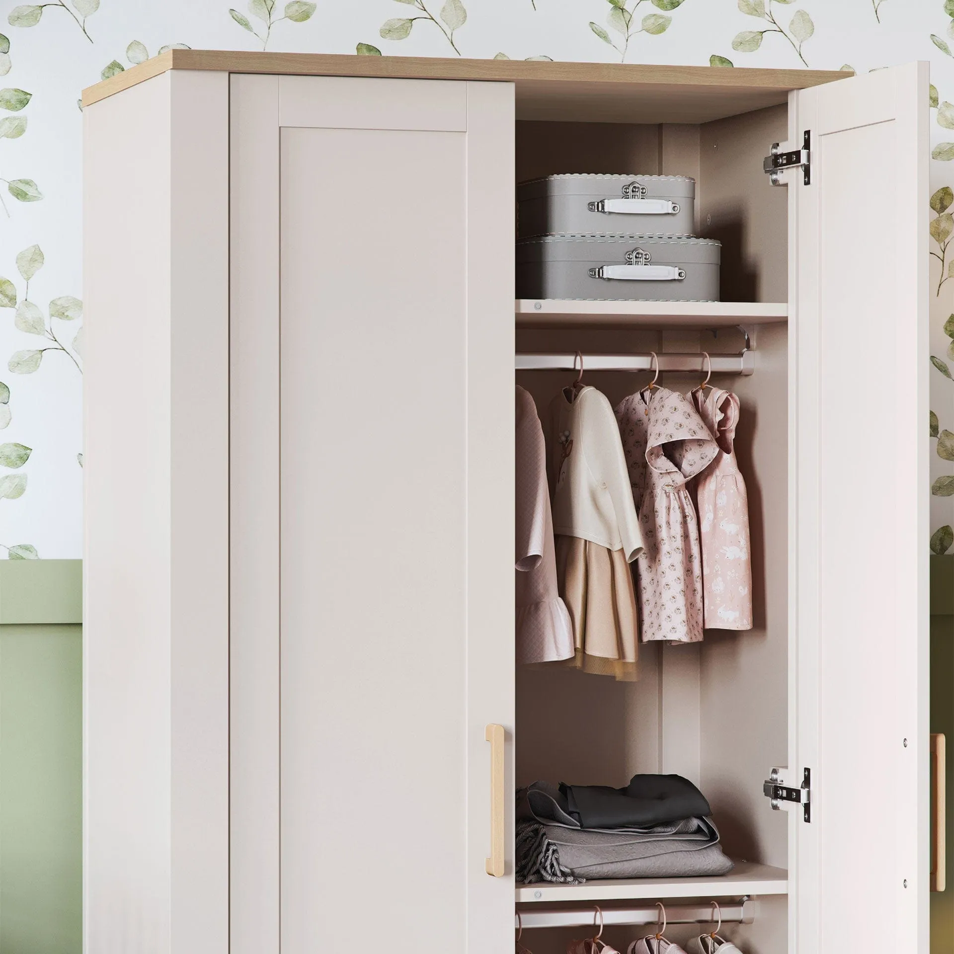 Silver Cross Seville 2 Piece Wardrobe Room Set in Cashmere Oak