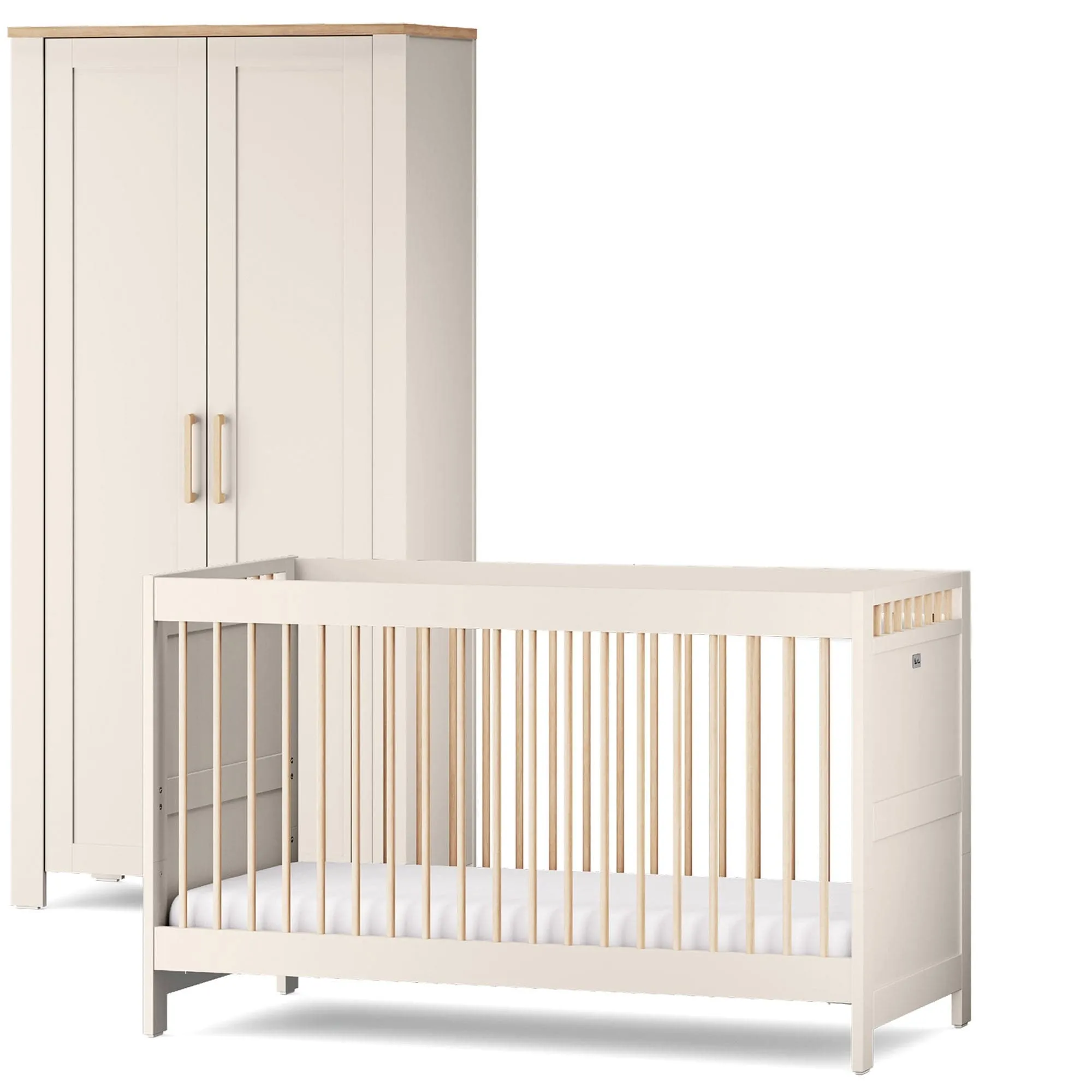 Silver Cross Seville 2 Piece Wardrobe Room Set in Cashmere Oak