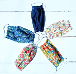 Simple face mask in pure cotton Liberty Print 3 sizes child to adult