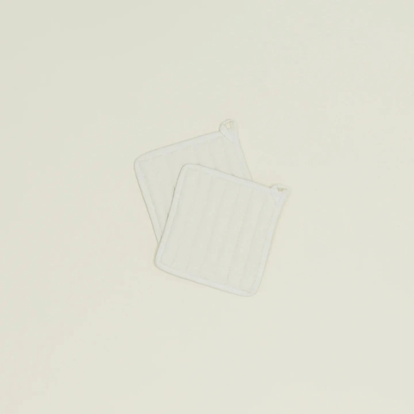 Simple Linen Pot Holder (Set of 2), Ivory