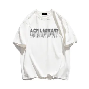 Simple Monogram Print T-shirt