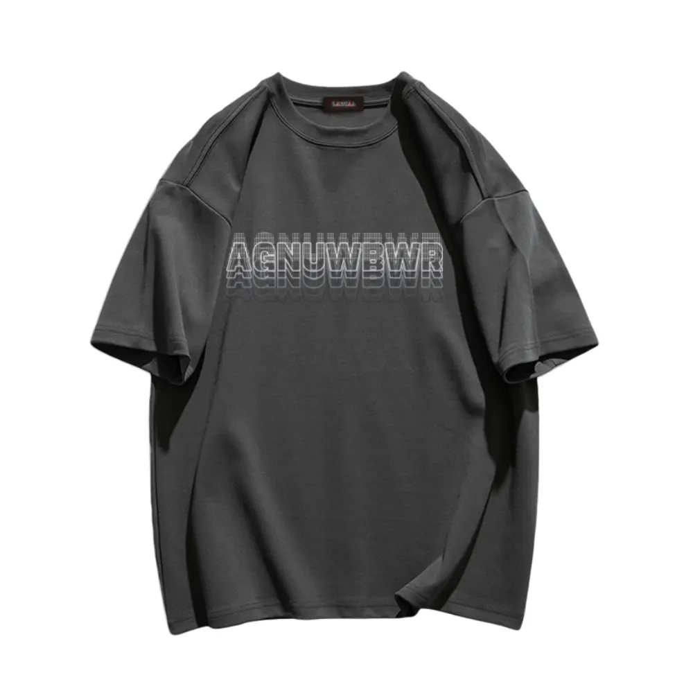 Simple Monogram Print T-shirt