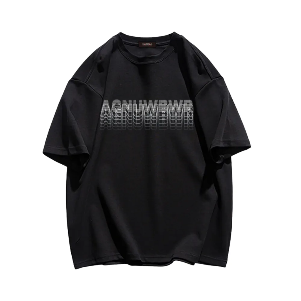Simple Monogram Print T-shirt