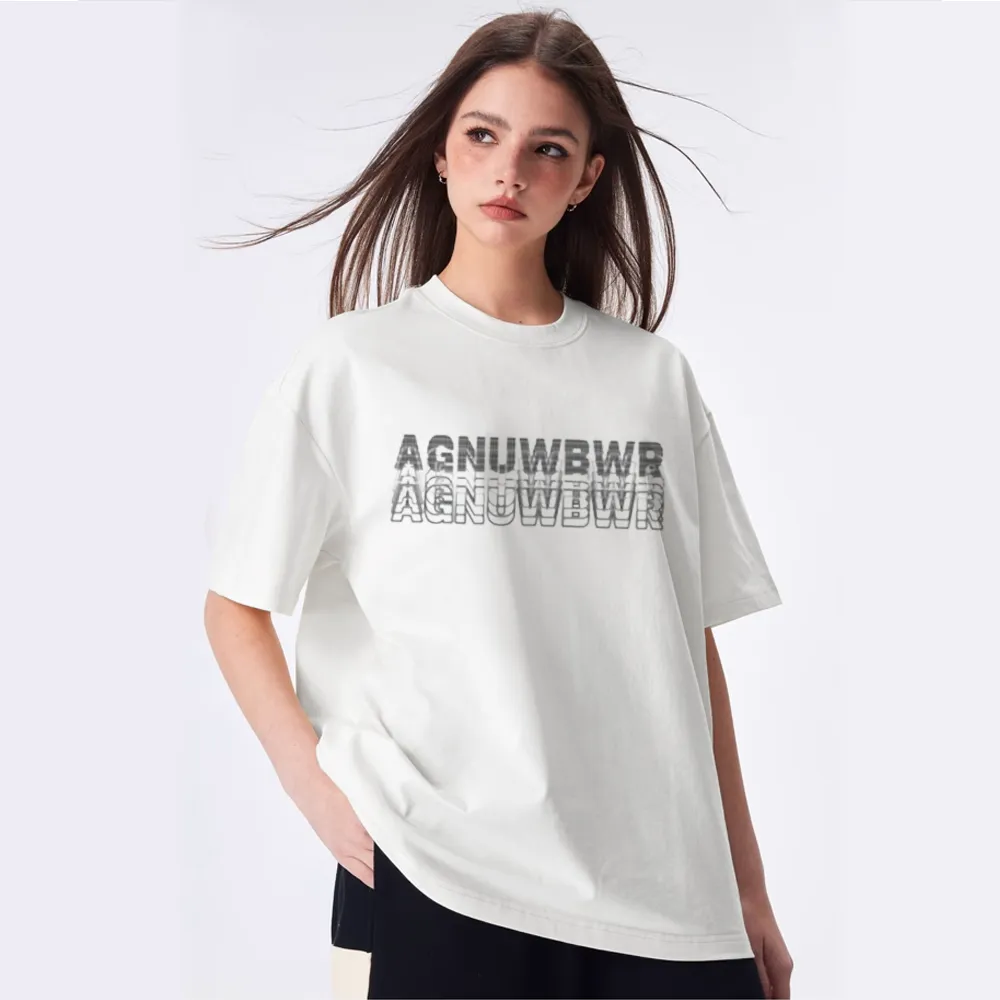 Simple Monogram Print T-shirt