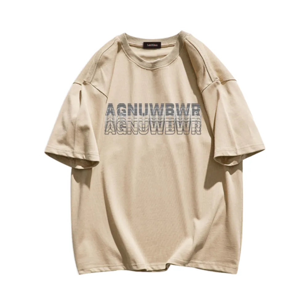 Simple Monogram Print T-shirt