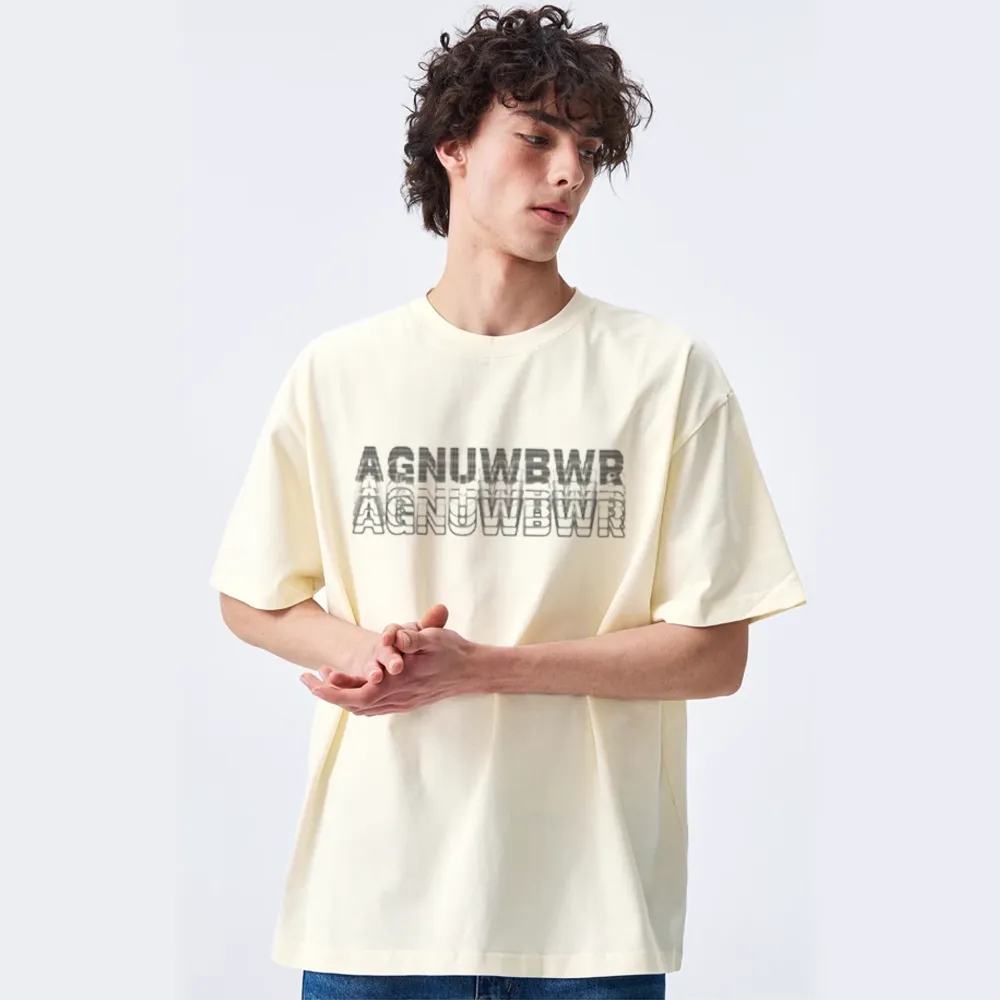Simple Monogram Print T-shirt