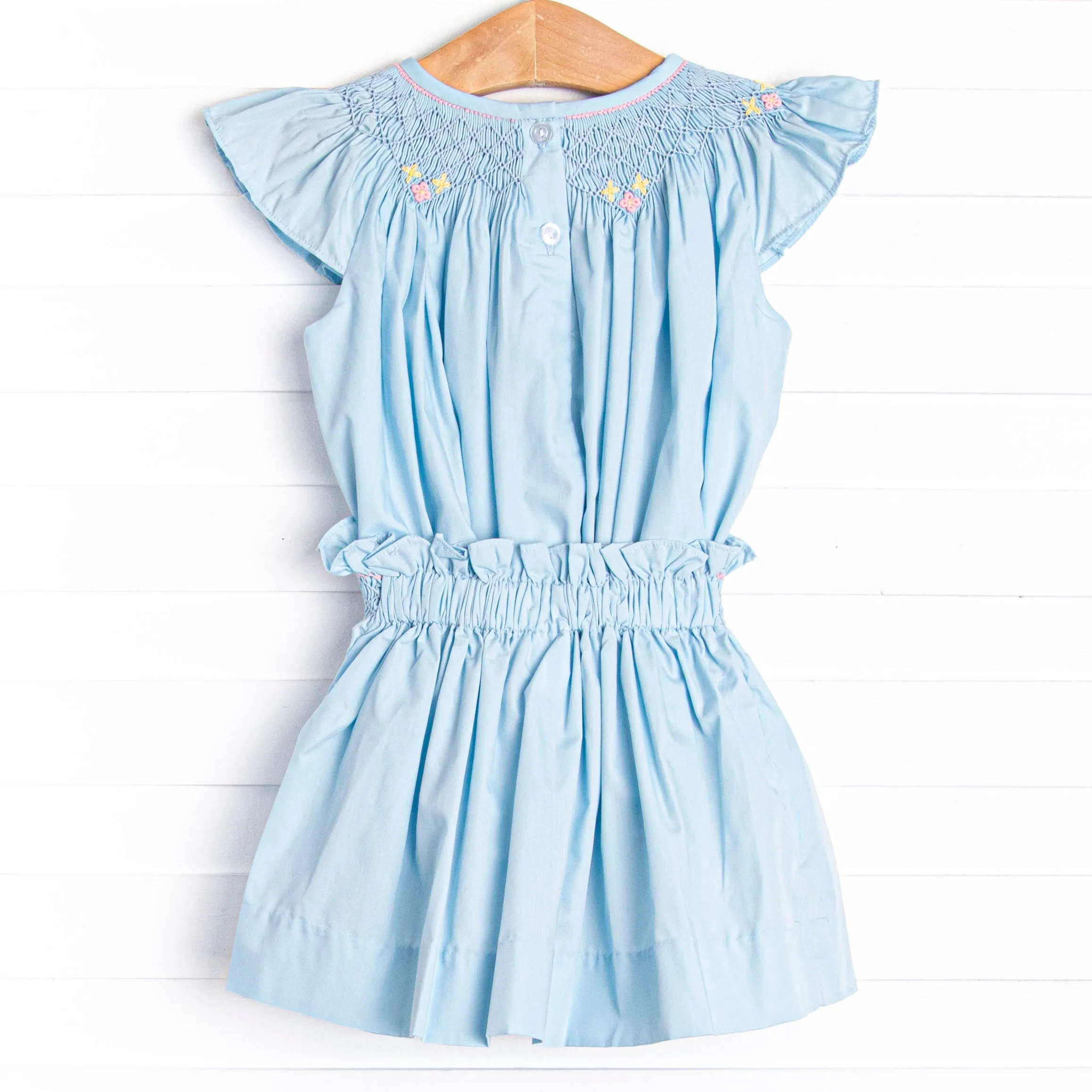Simple Sprouts Smocked Skirt Set, Blue