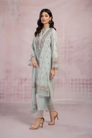 Sky Blue Embroidered Pakistani Salwar Kameez with Dupatta Salwar Suit