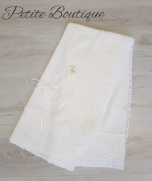 Spanish white ribbon shawl