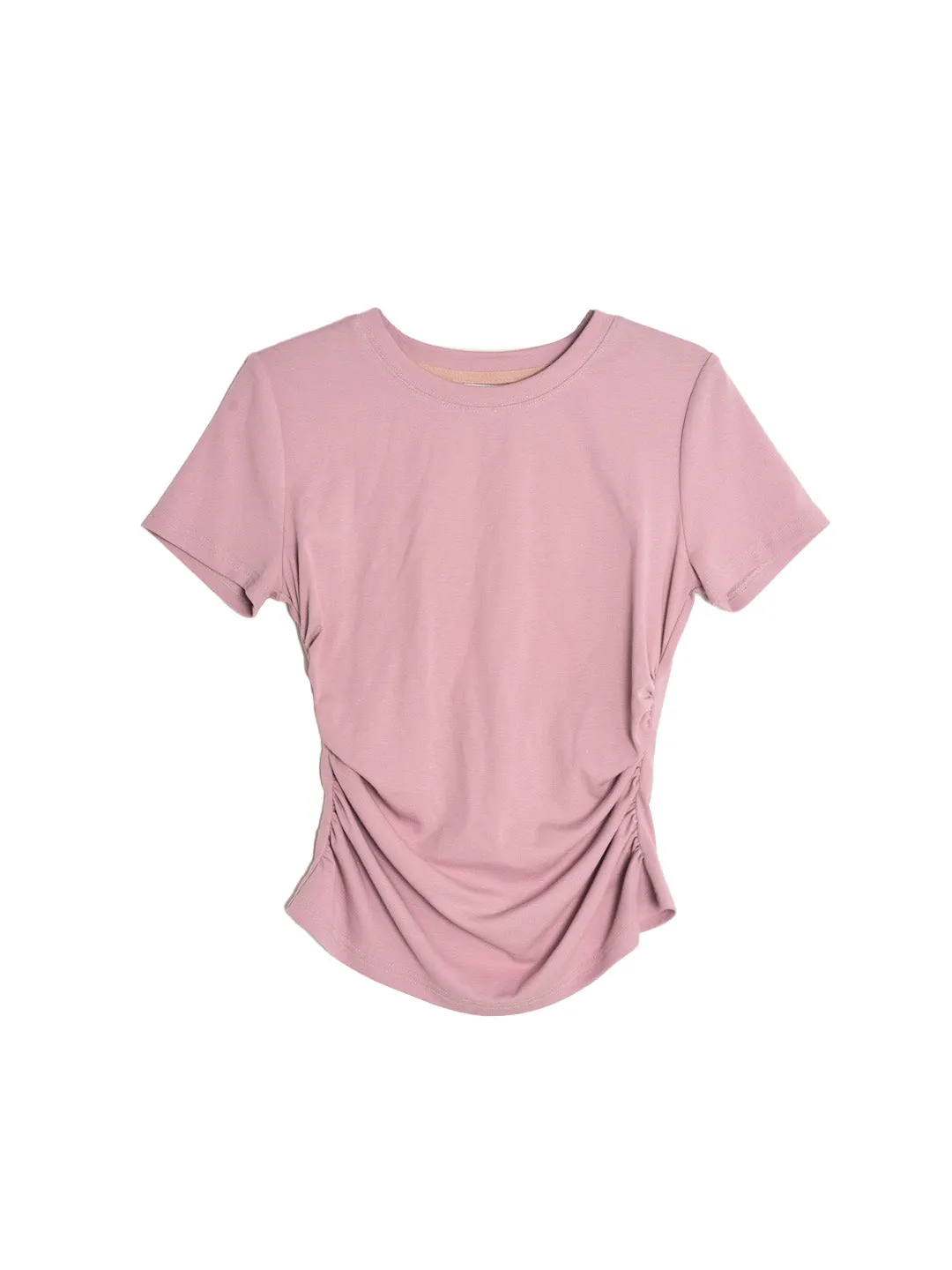 Stella Round Neck Cotton T-shirt - Gray