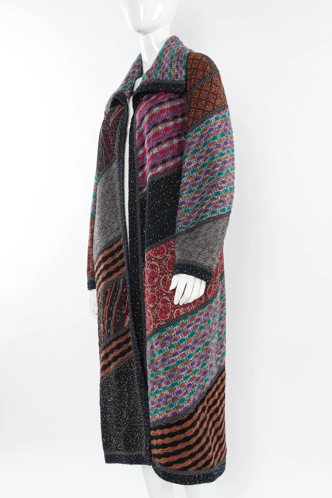 Stripe Patchwork Print Duster
