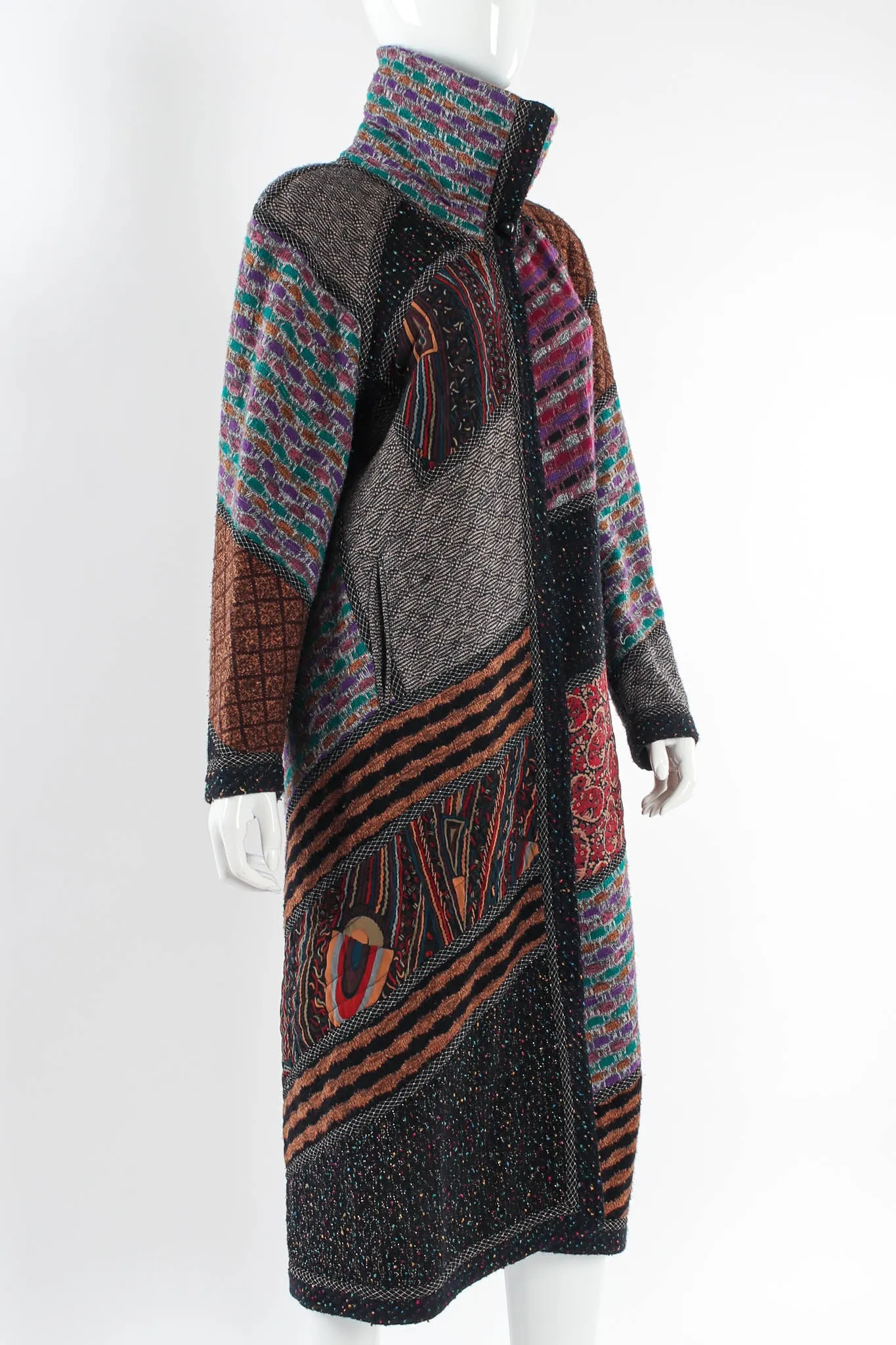 Stripe Patchwork Print Duster