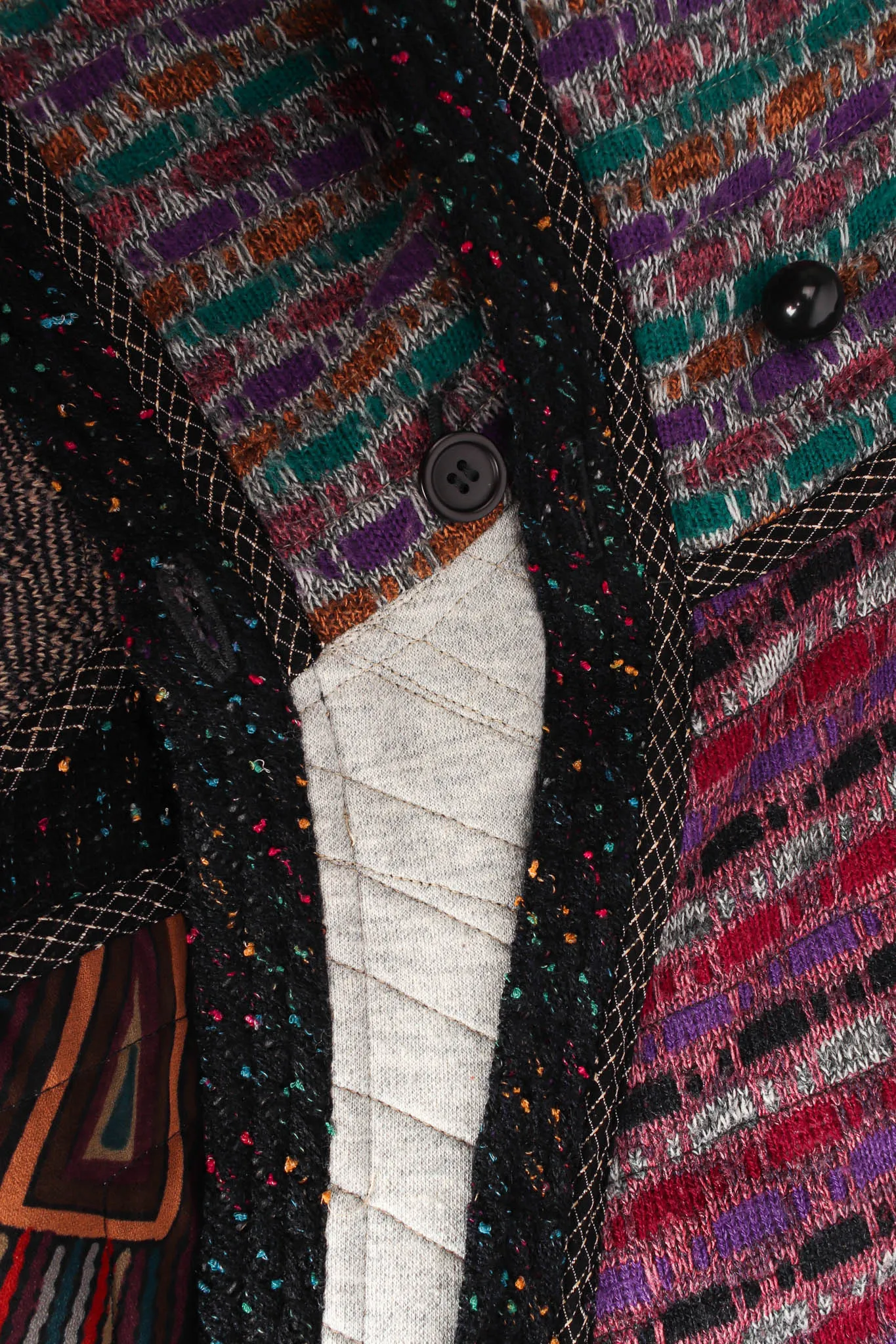 Stripe Patchwork Print Duster