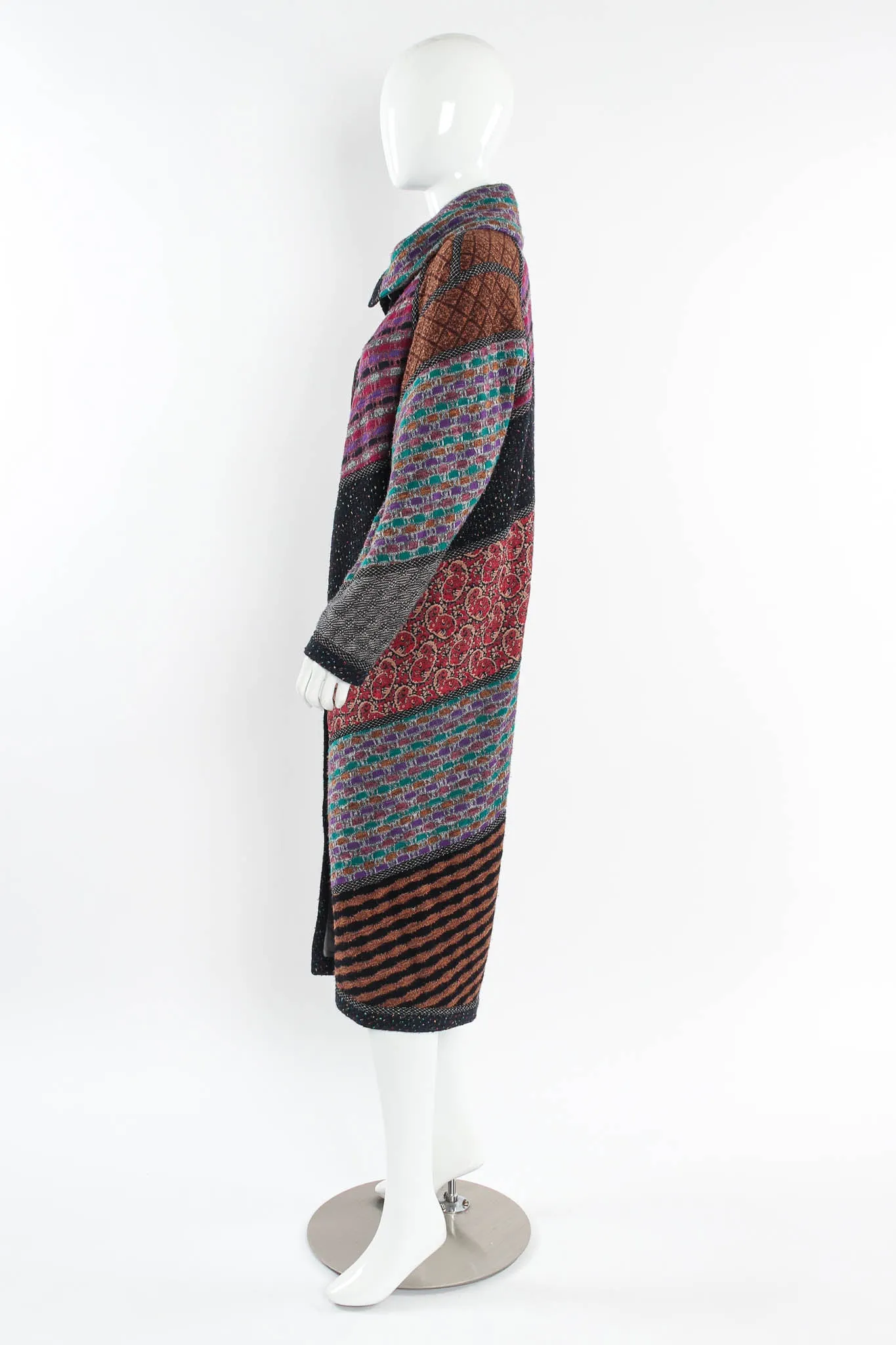 Stripe Patchwork Print Duster