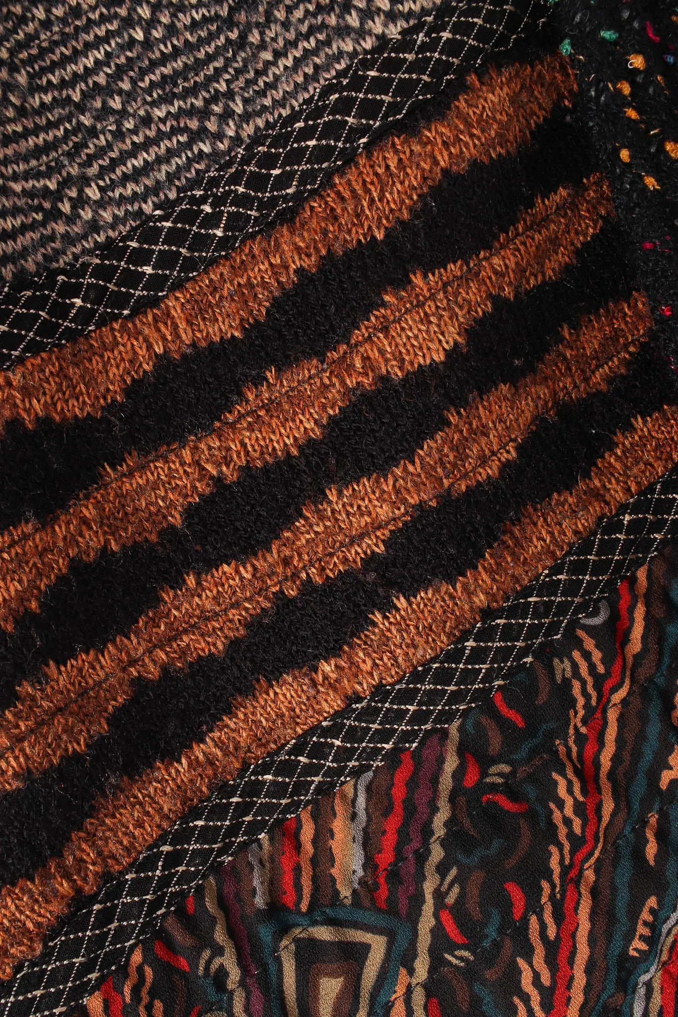 Stripe Patchwork Print Duster