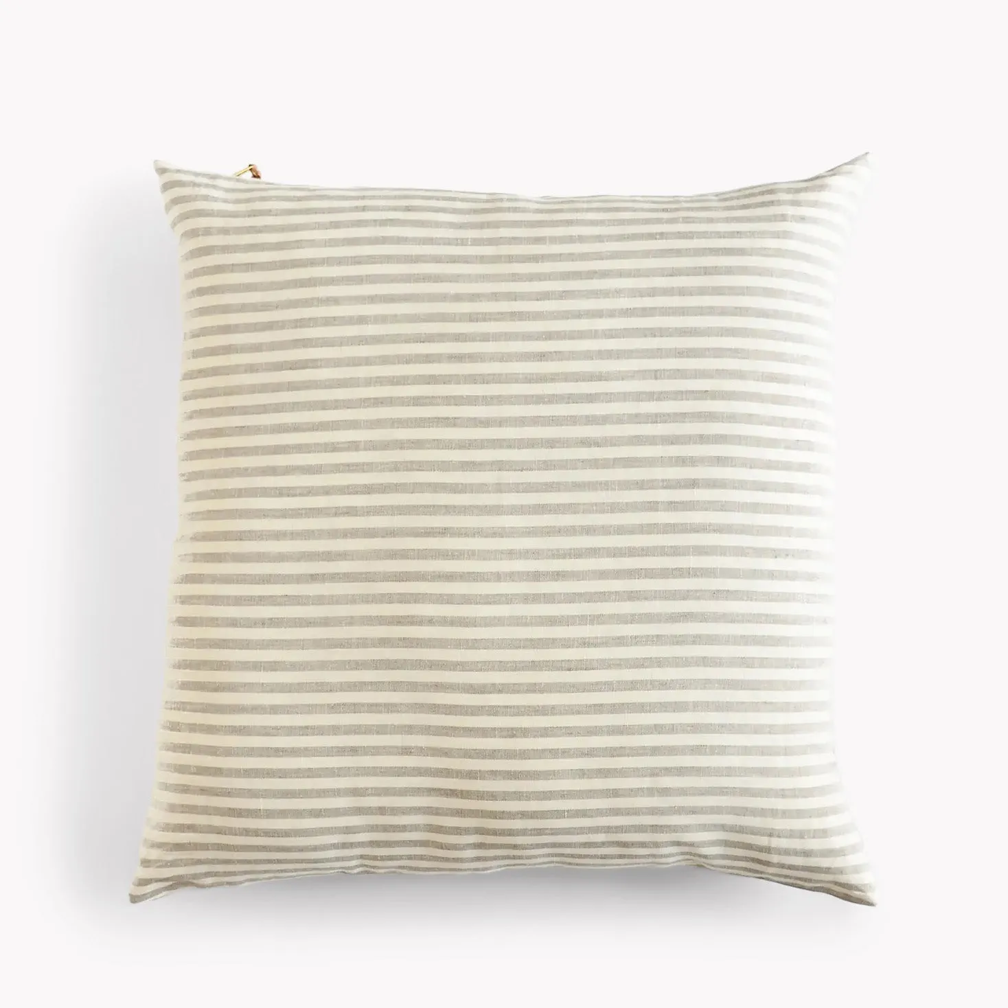 Striped Oatmeal Linen Pillow