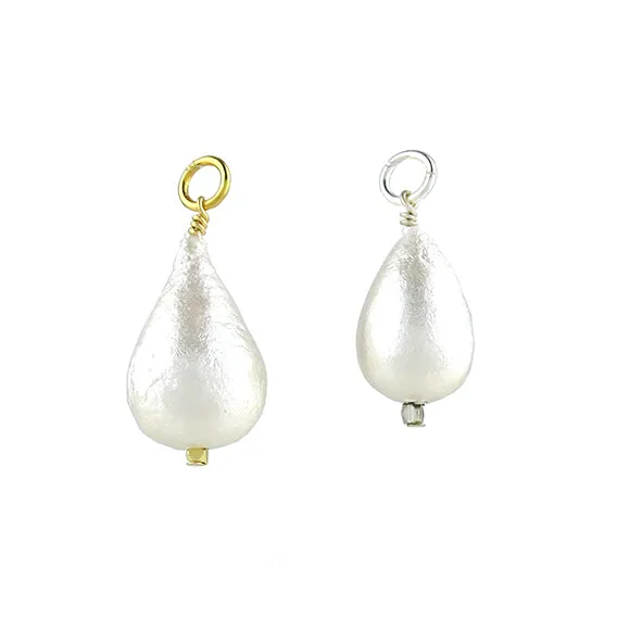 Teardrop Cotton Pearl Charm