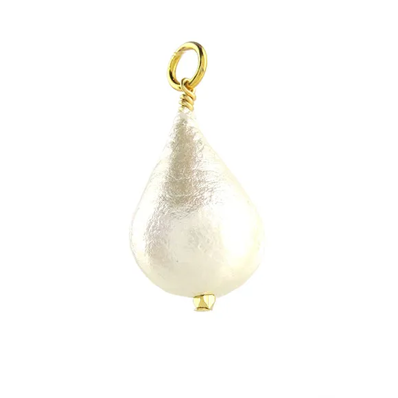 Teardrop Cotton Pearl Charm