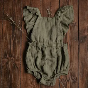 The Ruffle Romper - Sage