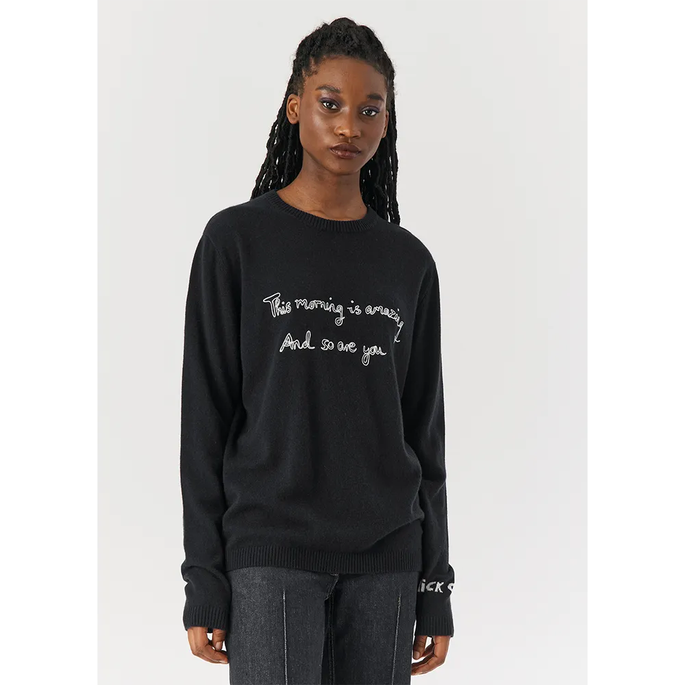 THIS MORNING IS AMAZING JUMPER (BLACK)