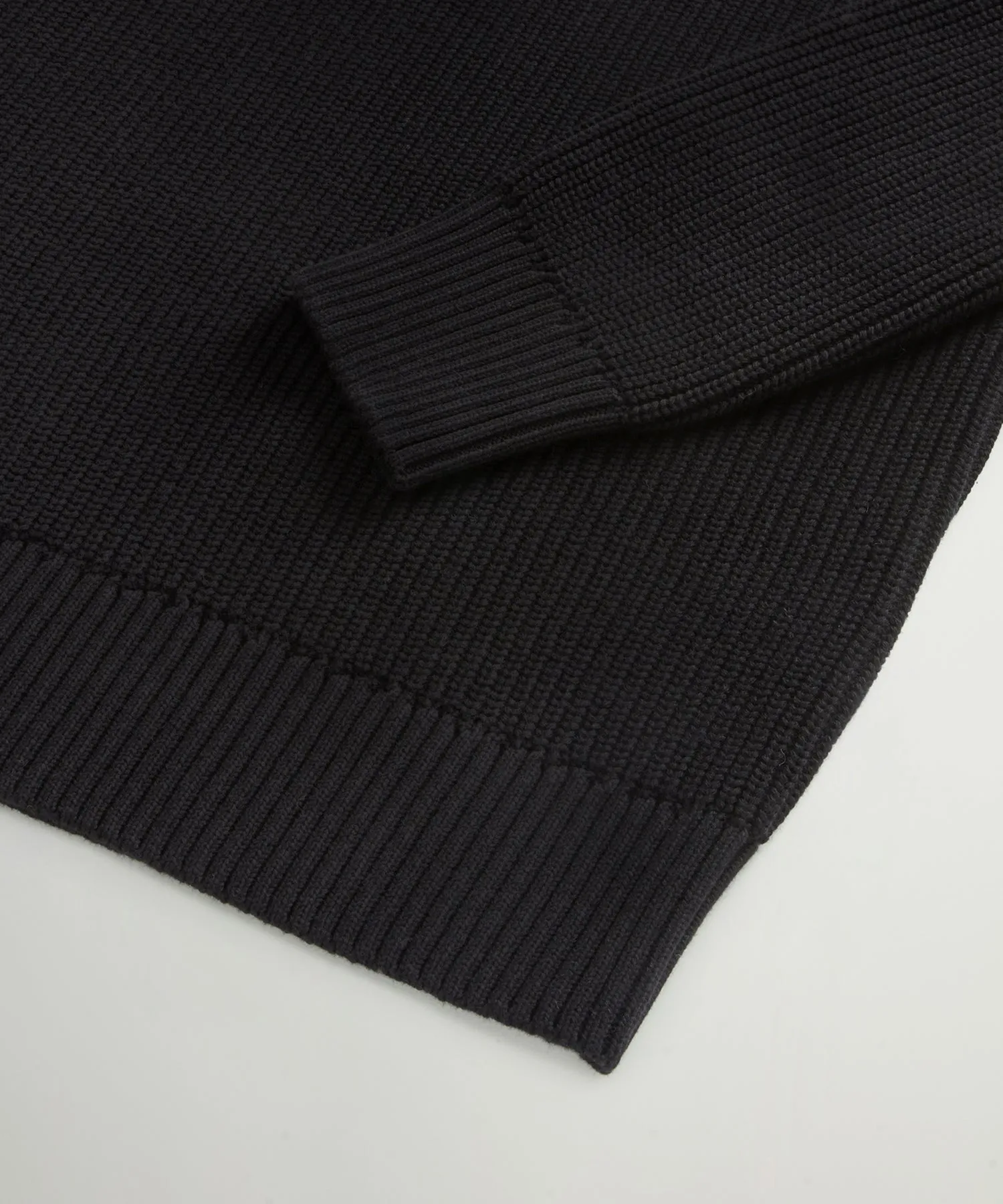 Todd Snyder x Woolrich Cotton Half-Zip Sweater in Black