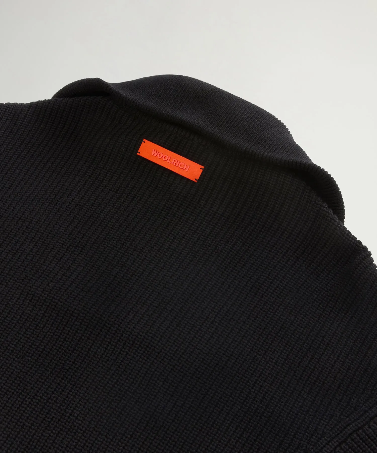 Todd Snyder x Woolrich Cotton Half-Zip Sweater in Black