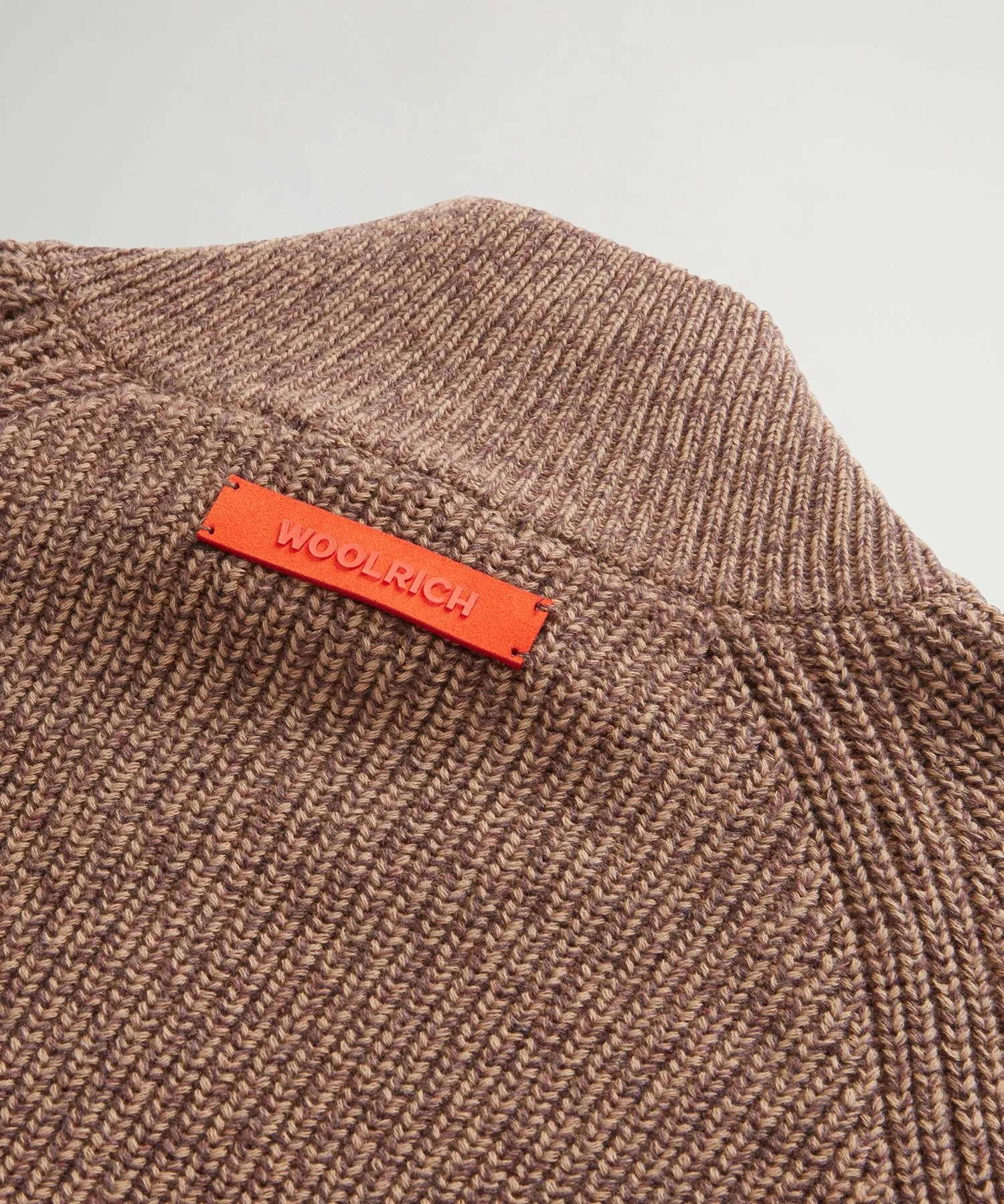 Todd Snyder x Woolrich Cotton Zip-Up Sweater in Brown