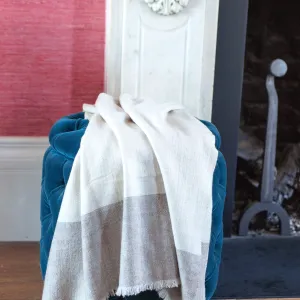 Two Tone Cashmere Hand Woven Throw