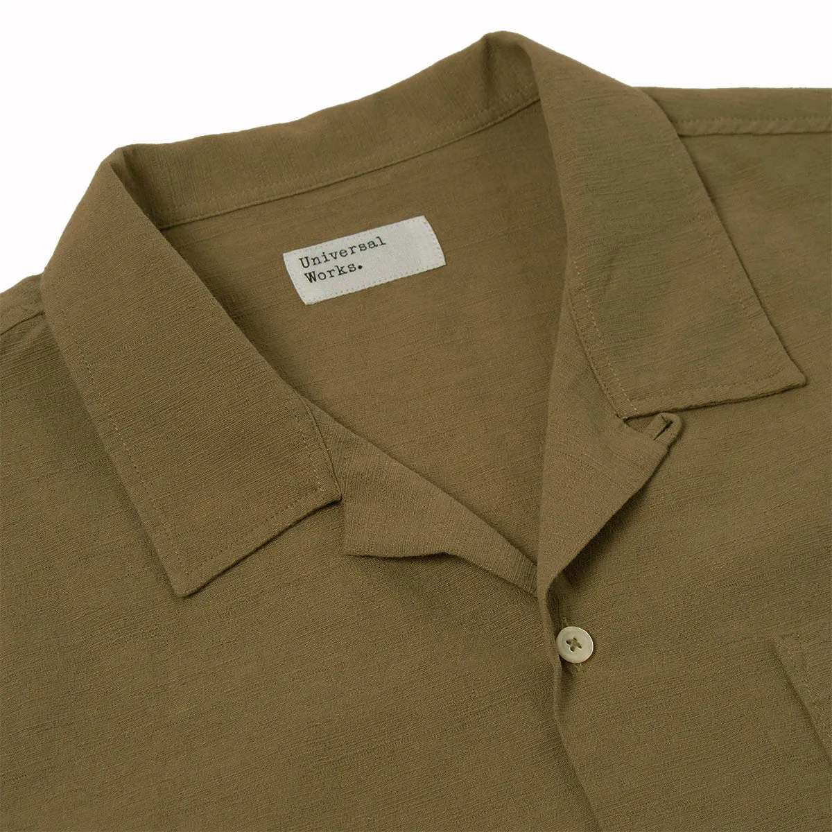 Universal Works Road Shirt Kamura Cotton Olive
