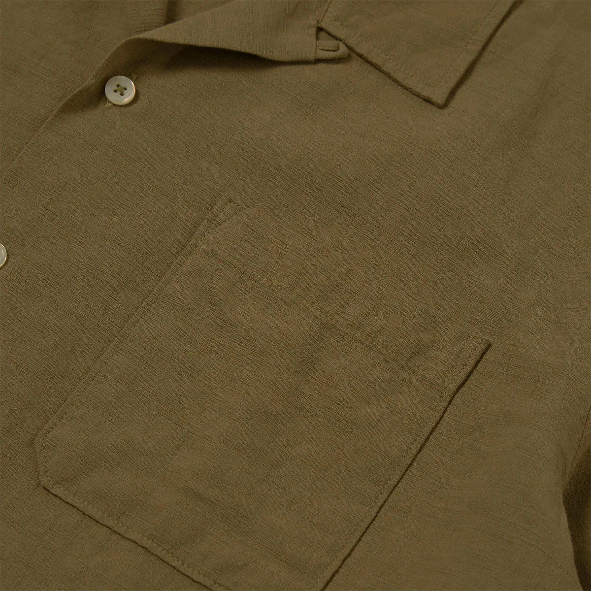 Universal Works Road Shirt Kamura Cotton Olive