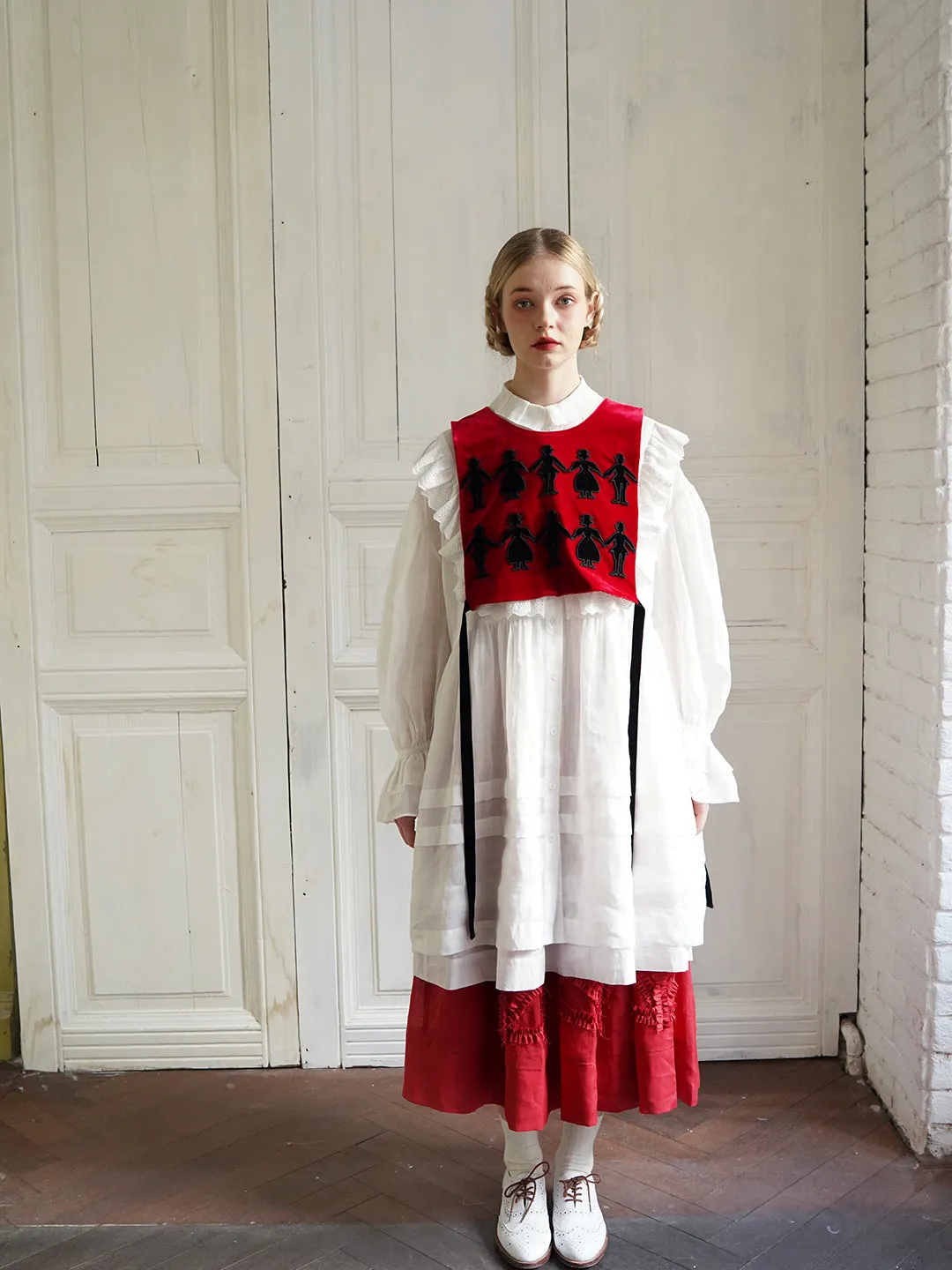 Unlogical Poem Vintage Style Velvet Smock
