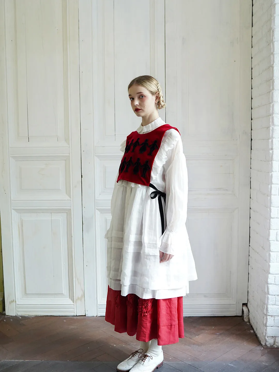 Unlogical Poem Vintage Style Velvet Smock