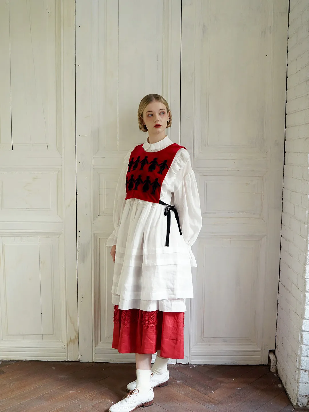 Unlogical Poem Vintage Style Velvet Smock