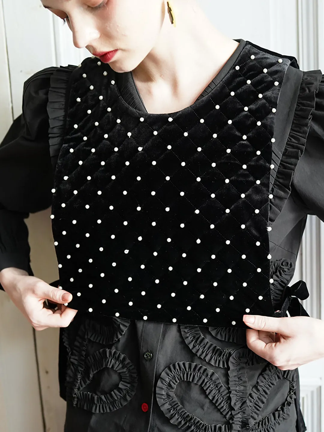 Unlogical Poem Vintage Style Velvet Smock