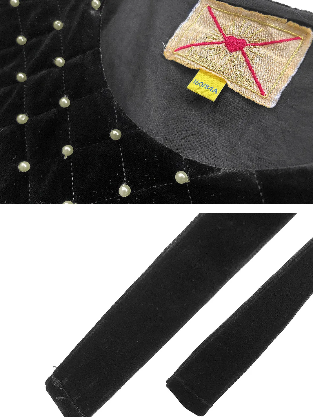 Unlogical Poem Vintage Style Velvet Smock