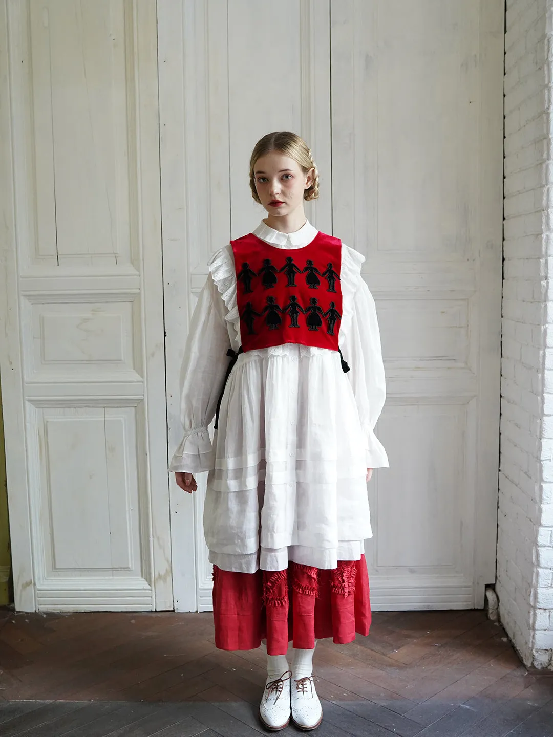 Unlogical Poem Vintage Style Velvet Smock