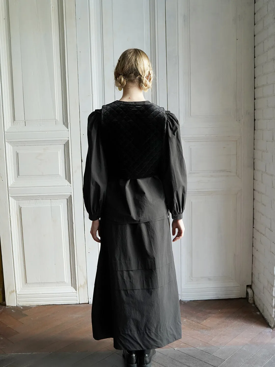 Unlogical Poem Vintage Style Velvet Smock