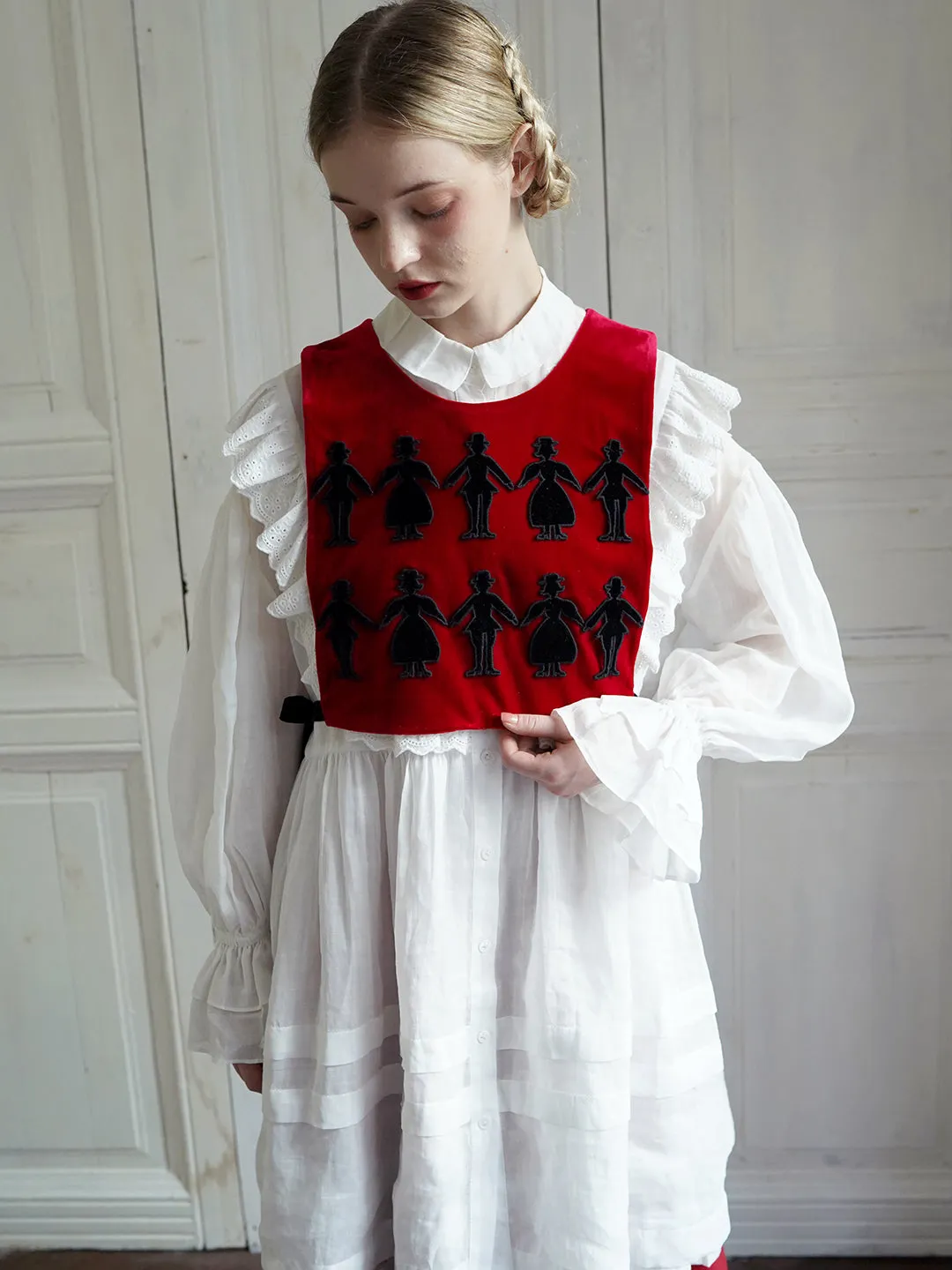 Unlogical Poem Vintage Style Velvet Smock