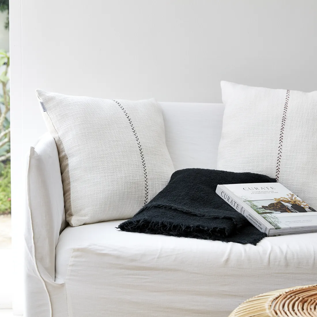 Urban Oasis Alba Square Cushion Woodland Gray