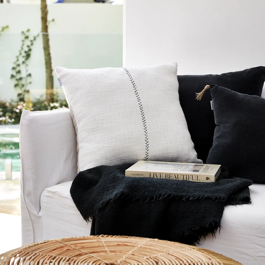 Urban Oasis Alba Square Cushion Woodland Gray