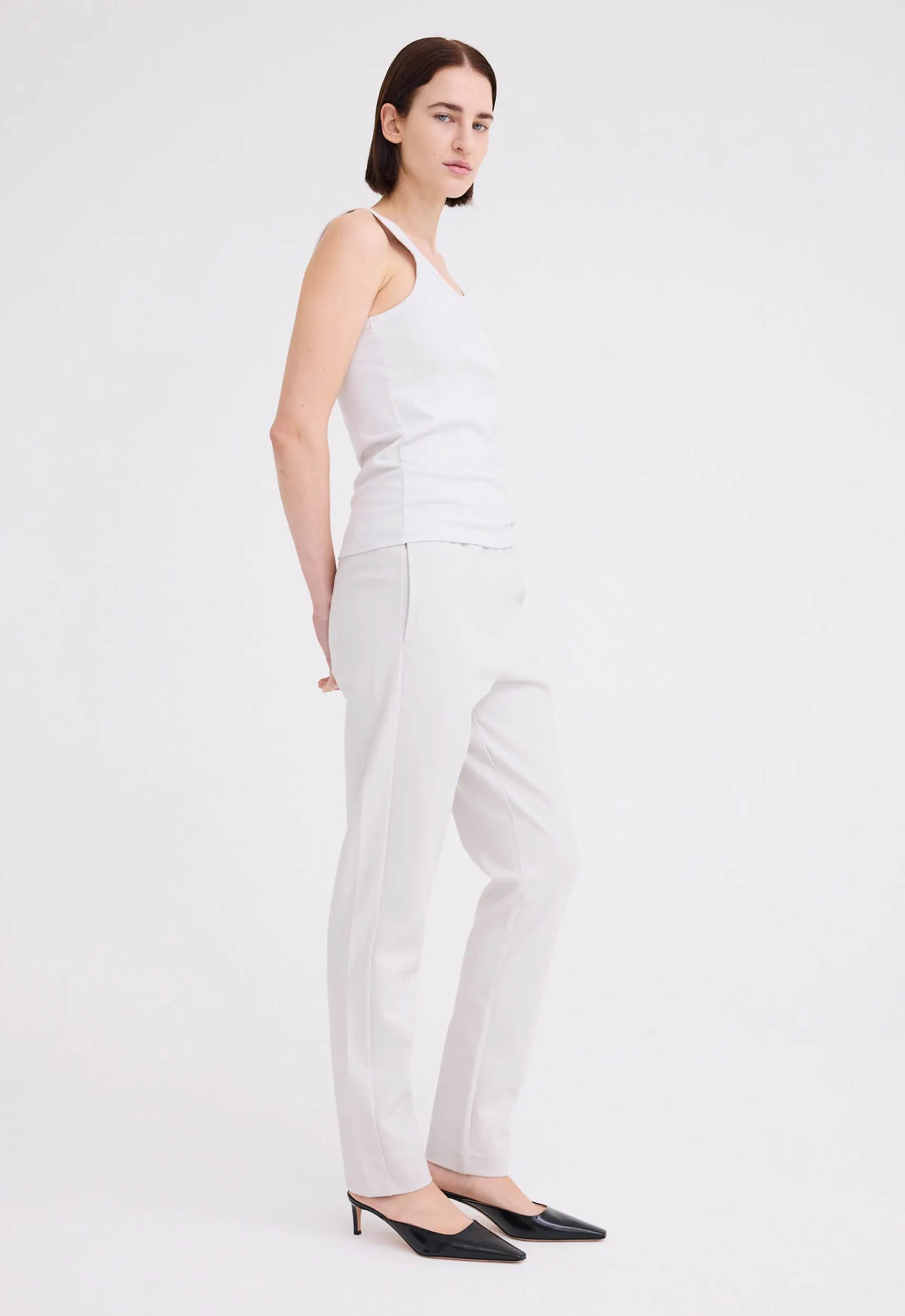 Van Cotton Jersey Tank - Ghost White