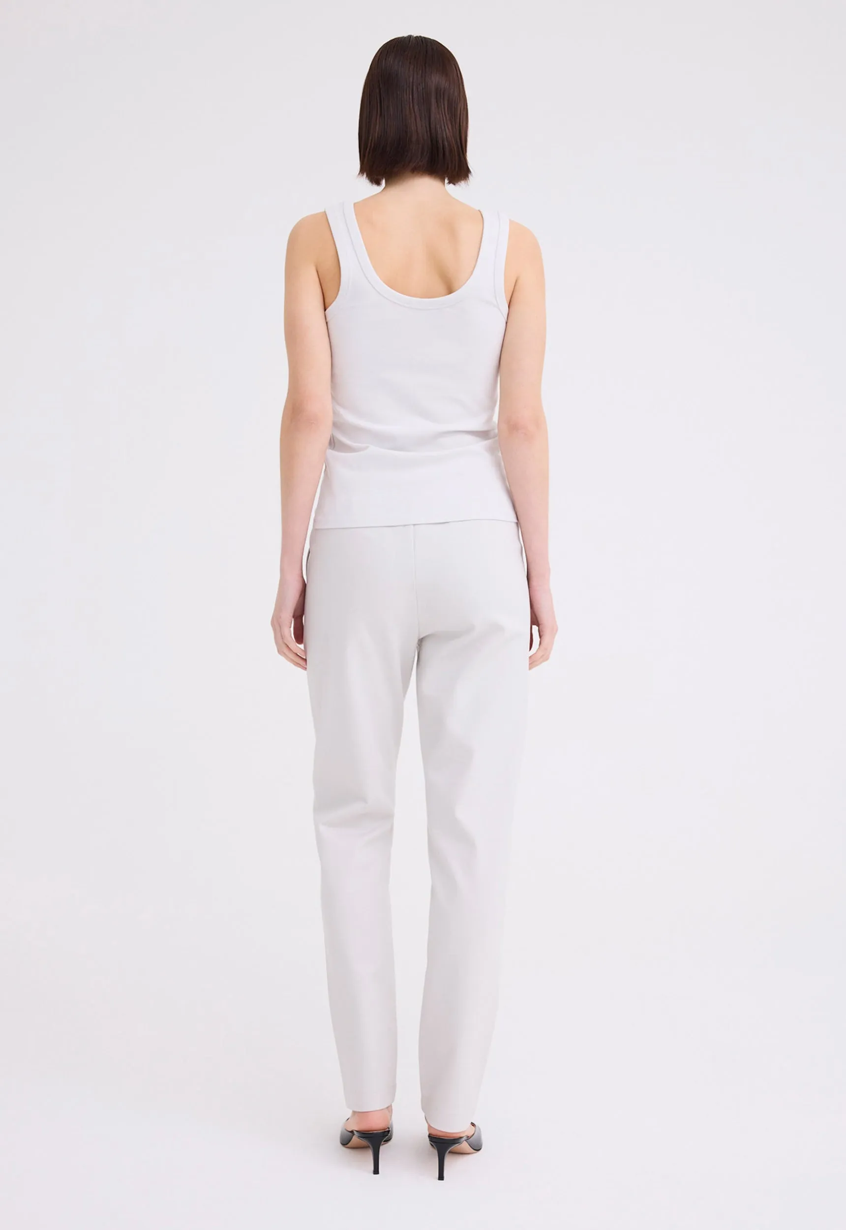 Van Cotton Jersey Tank - Ghost White