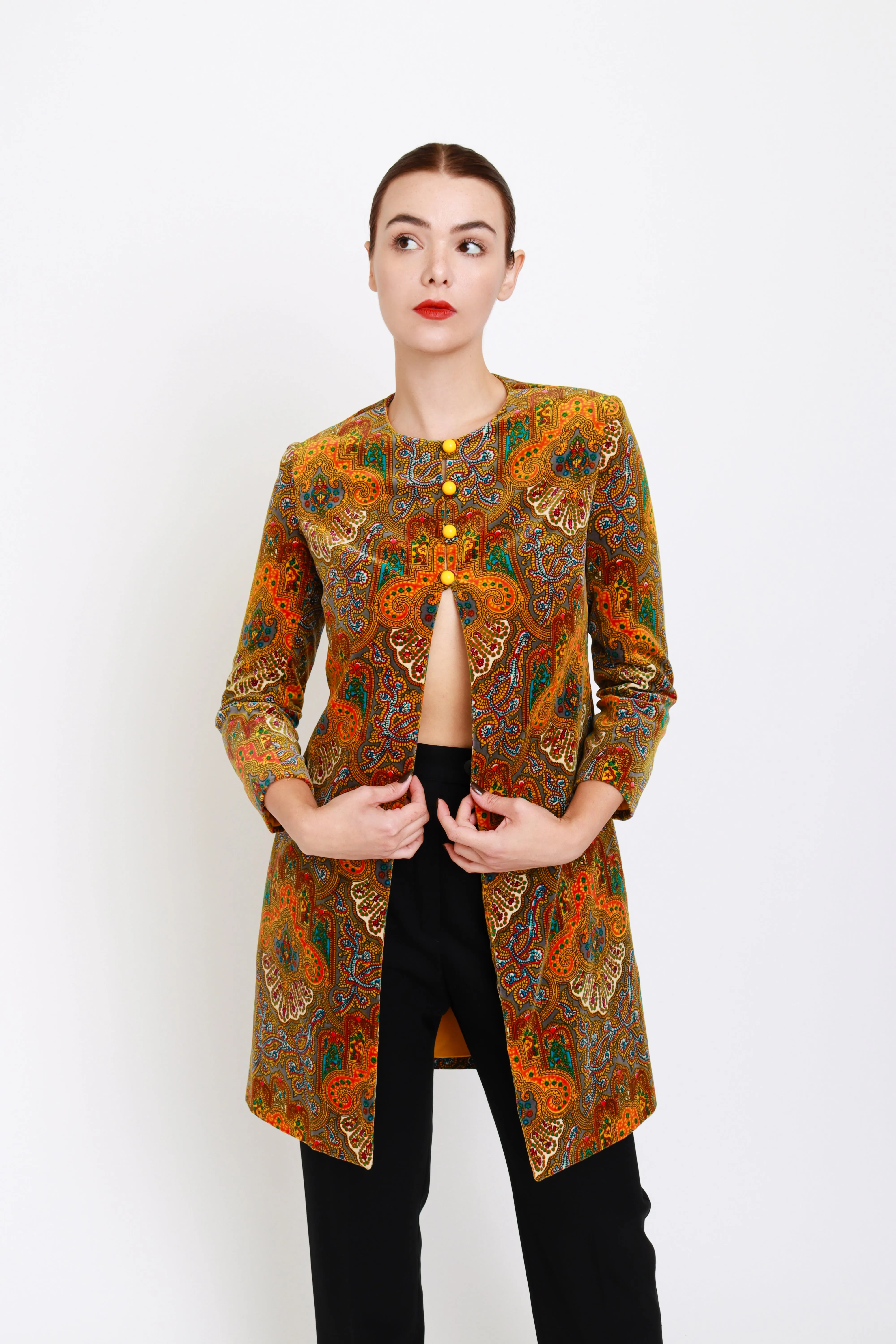 Velvet Mandala Paisley Coat