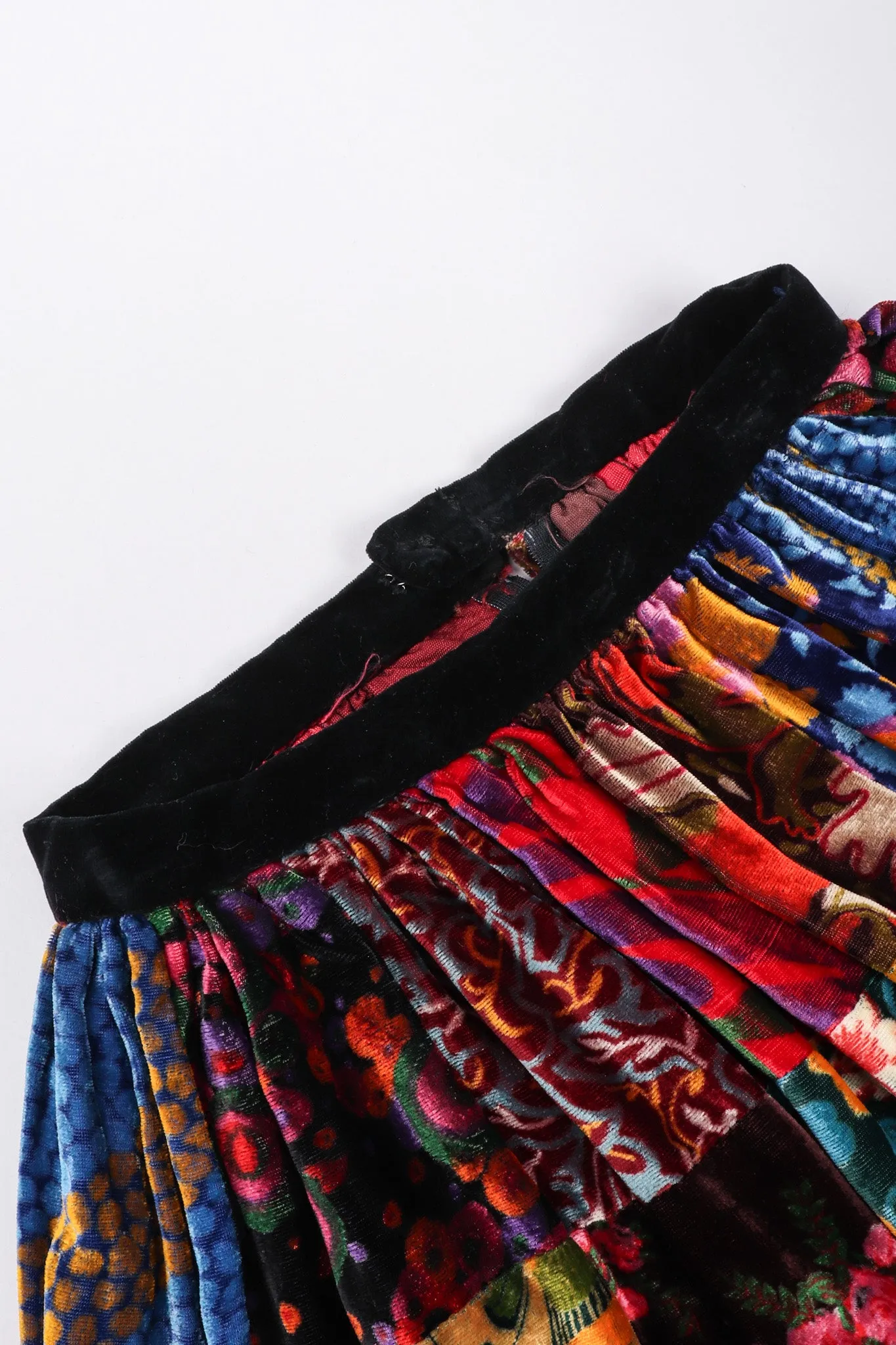 Velvet Patchwork Skirt