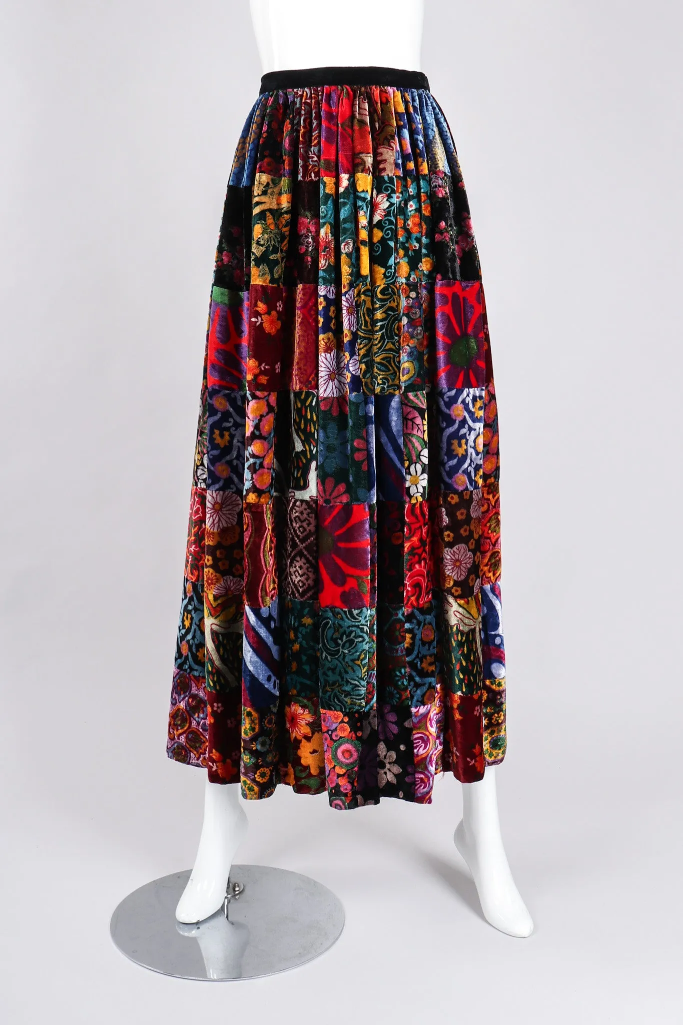 Velvet Patchwork Skirt