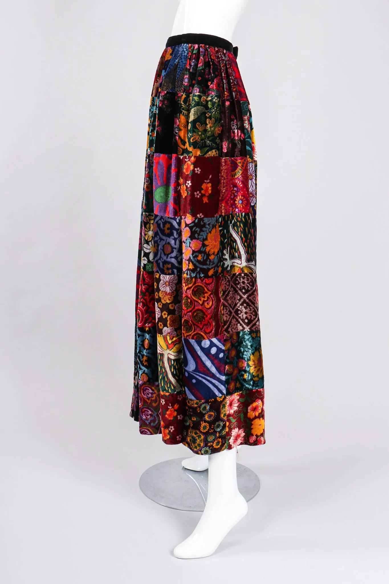 Velvet Patchwork Skirt